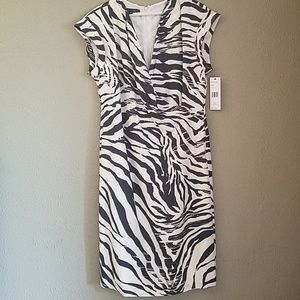 Blank and white dress